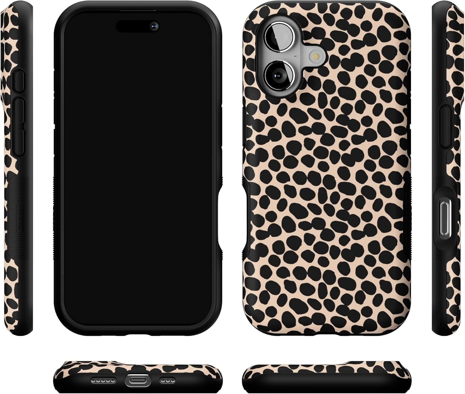 image:imageCasely iPhone 17 Case Starfish Wishes Coral Pink Shimmer Bold Protective Design MagSafe Compatible DesignLost in Spots Cheetah Print