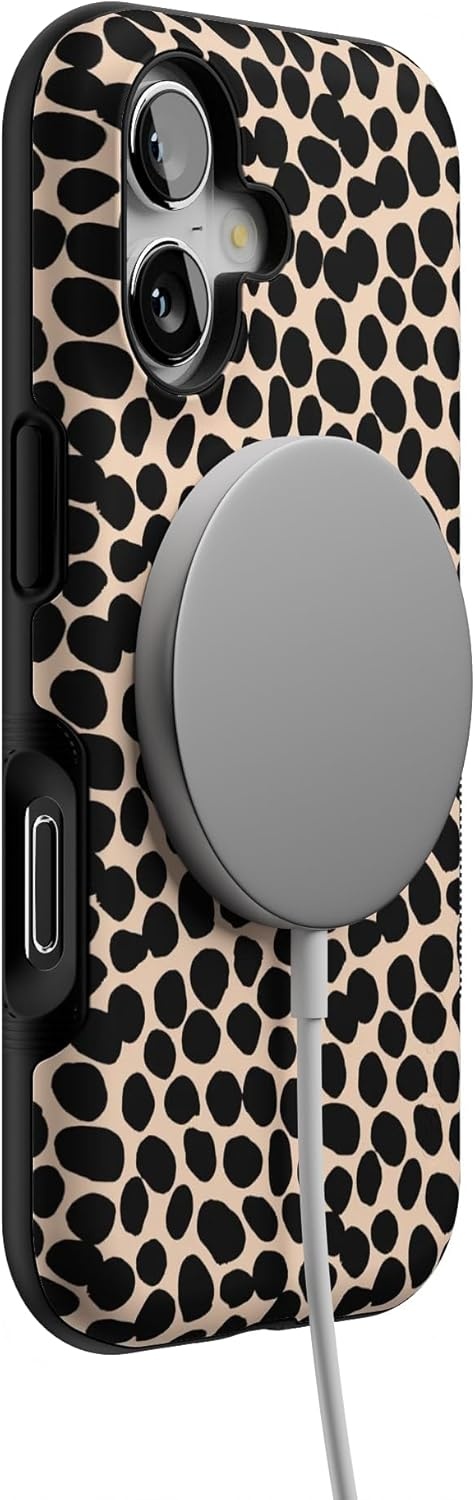 image:imageCasely iPhone 17 Case Starfish Wishes Coral Pink Shimmer Bold Protective Design MagSafe Compatible DesignLost in Spots Cheetah Print