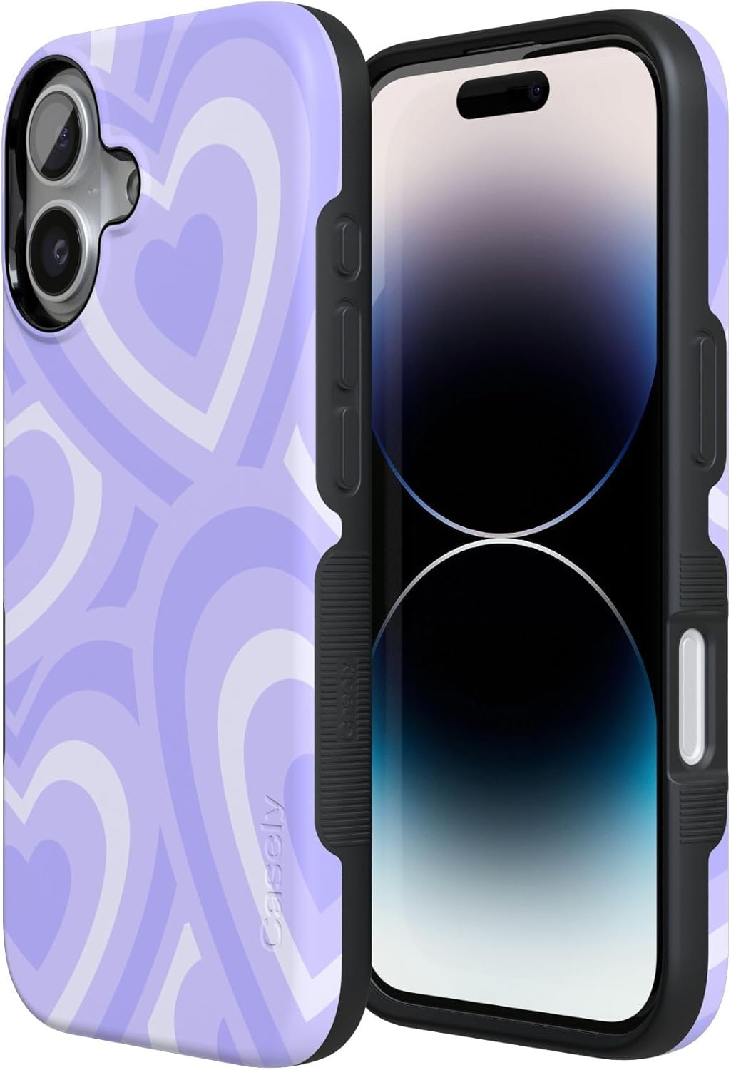 image:imageCasely iPhone 17 Case Starfish Wishes Coral Pink Shimmer Bold Protective Design MagSafe Compatible DesignLove Song Lavender Heart