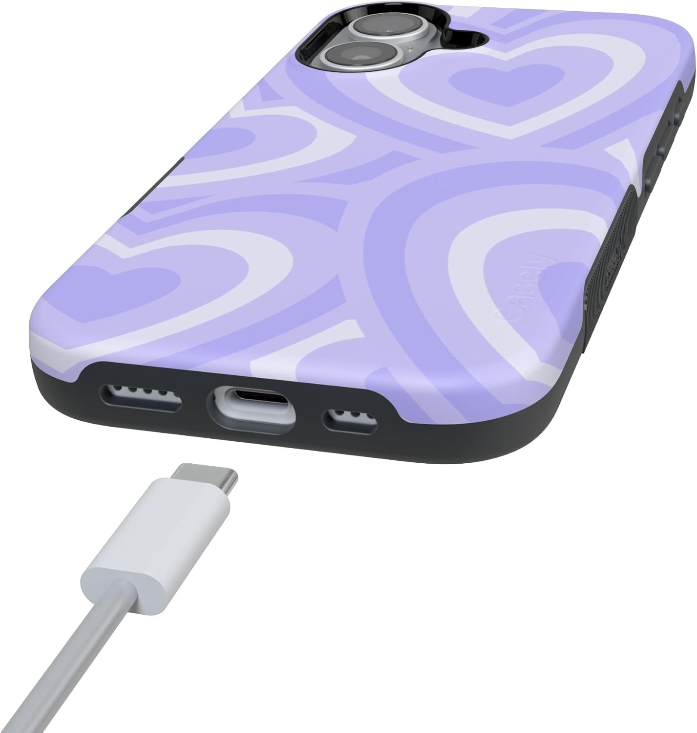 image:imageCasely iPhone 17 Case Starfish Wishes Coral Pink Shimmer Bold Protective Design MagSafe Compatible DesignLove Song Lavender Heart