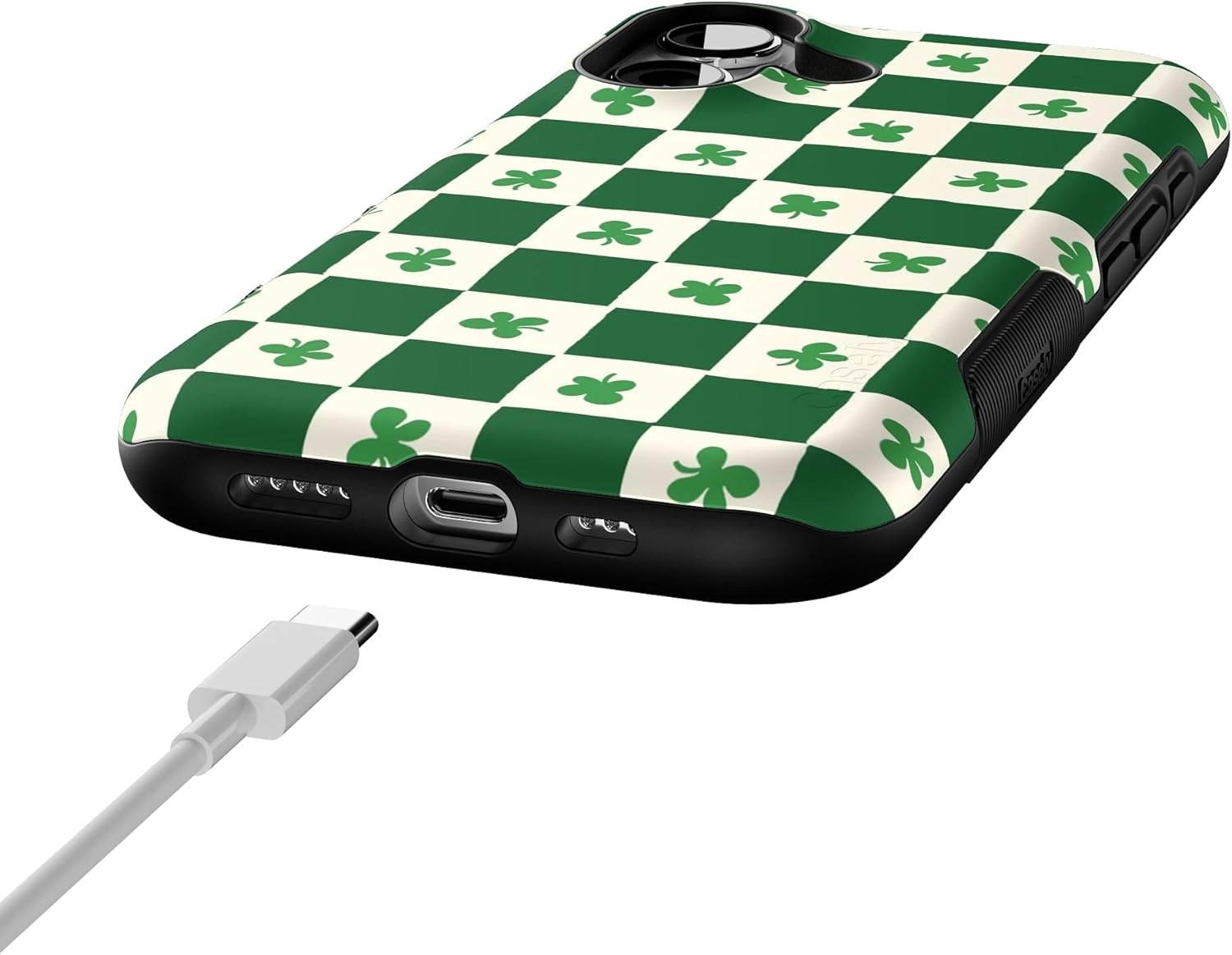 image:imageCasely iPhone 17 Case Starfish Wishes Coral Pink Shimmer Bold Protective Design MagSafe Compatible DesignLucky You Shamrock