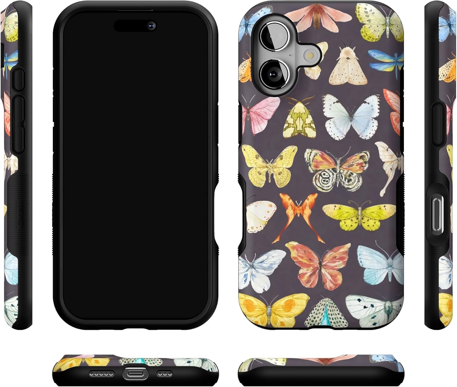image:imageCasely iPhone 17 Case Starfish Wishes Coral Pink Shimmer Bold Protective Design MagSafe Compatible DesignMidnight Monarch Jenna Palek x Casely
