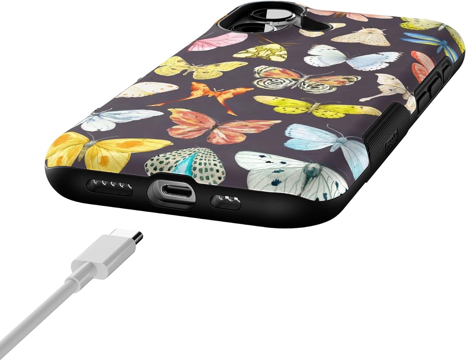image:imageCasely iPhone 17 Case Starfish Wishes Coral Pink Shimmer Bold Protective Design MagSafe Compatible DesignMidnight Monarch Jenna Palek x Casely