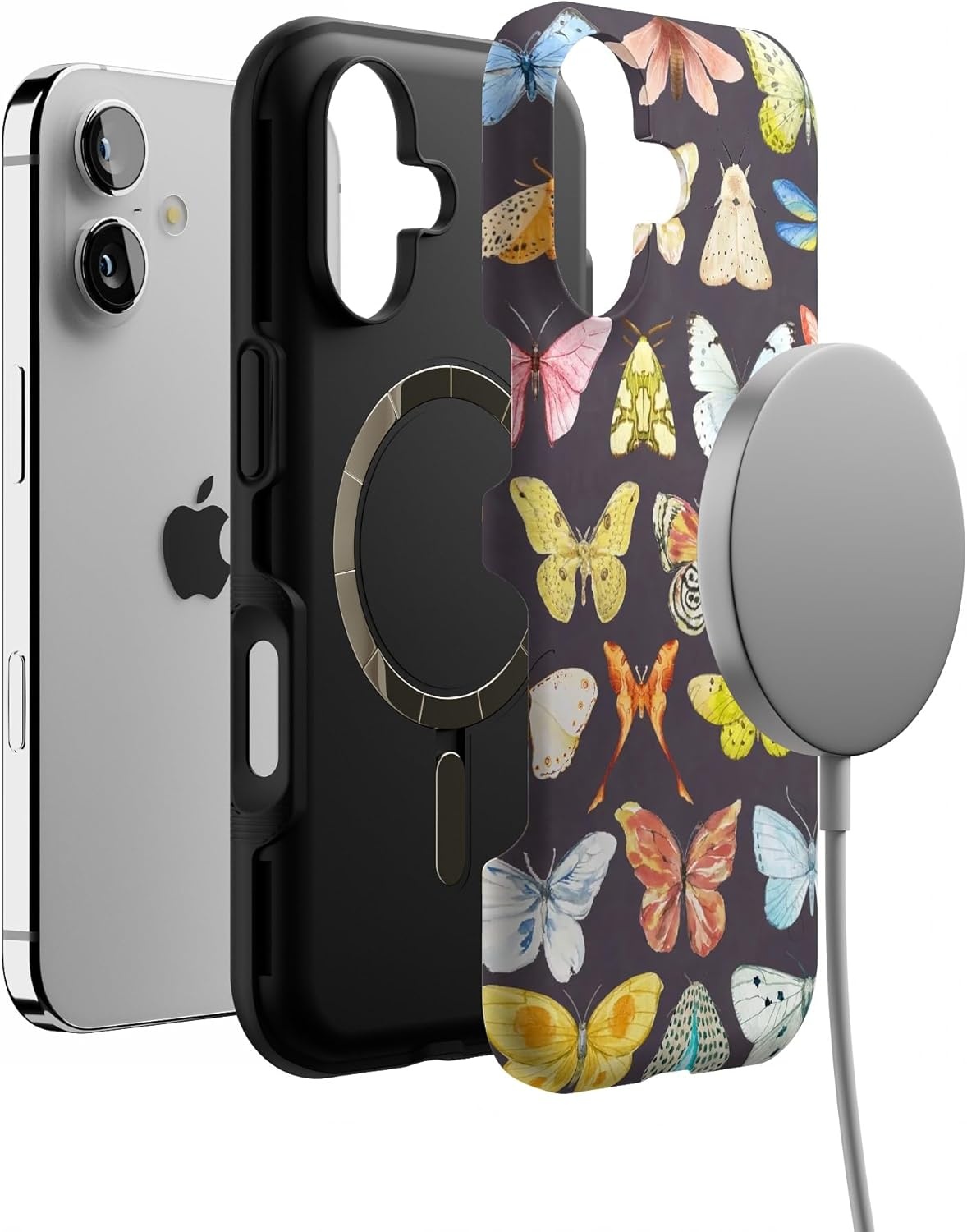 image:imageCasely iPhone 17 Case Starfish Wishes Coral Pink Shimmer Bold Protective Design MagSafe Compatible DesignMidnight Monarch Jenna Palek x Casely