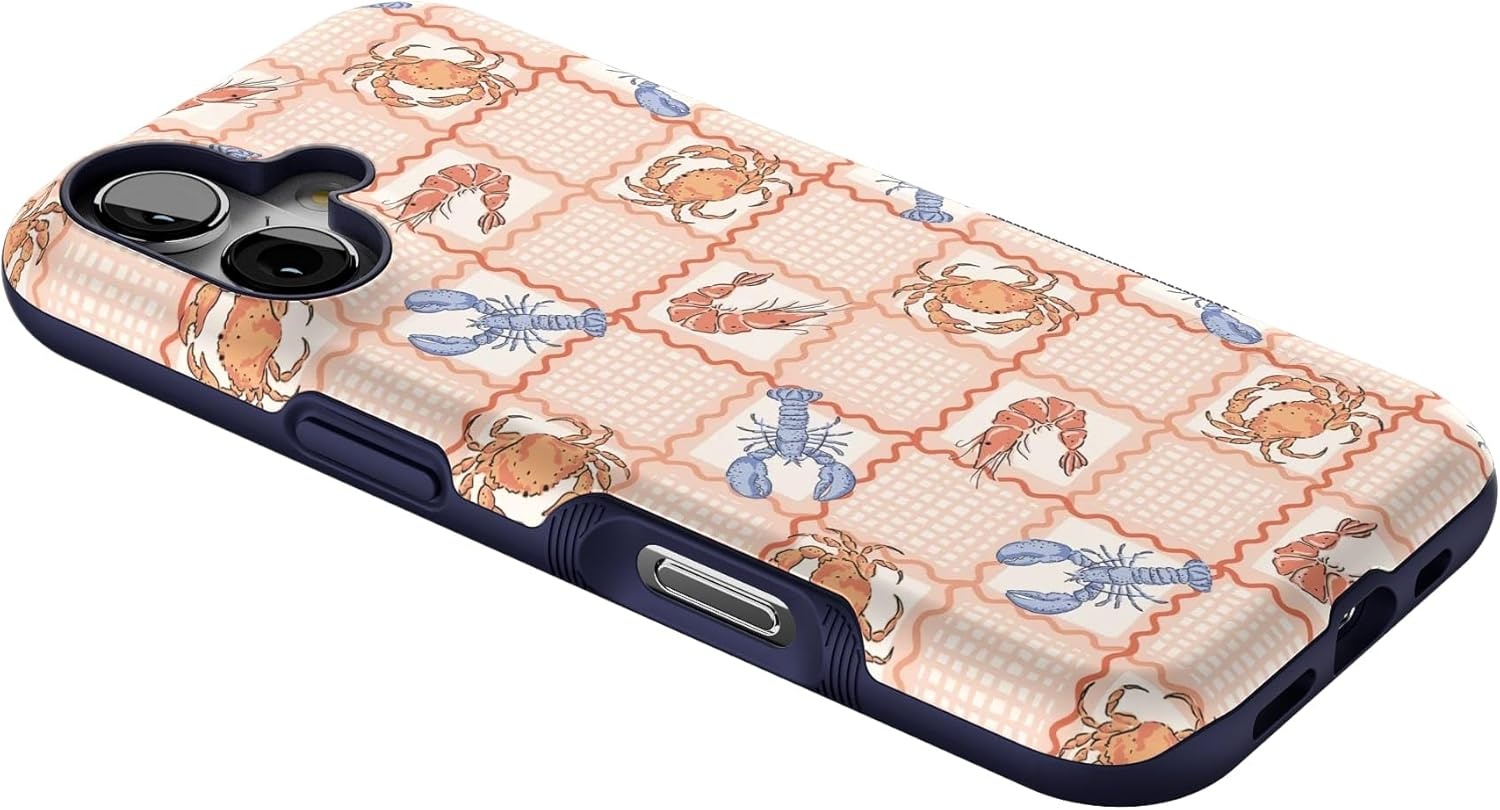 image:imageCasely iPhone 17 Case Starfish Wishes Coral Pink Shimmer Bold Protective Design MagSafe Compatible DesignOn the Cape Coastal Summer