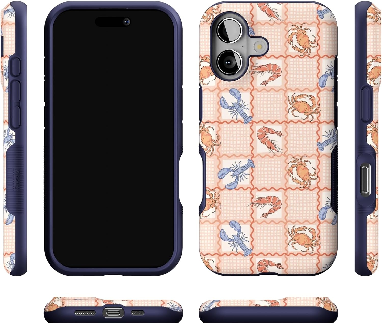 image:imageCasely iPhone 17 Case Starfish Wishes Coral Pink Shimmer Bold Protective Design MagSafe Compatible DesignOn the Cape Coastal Summer