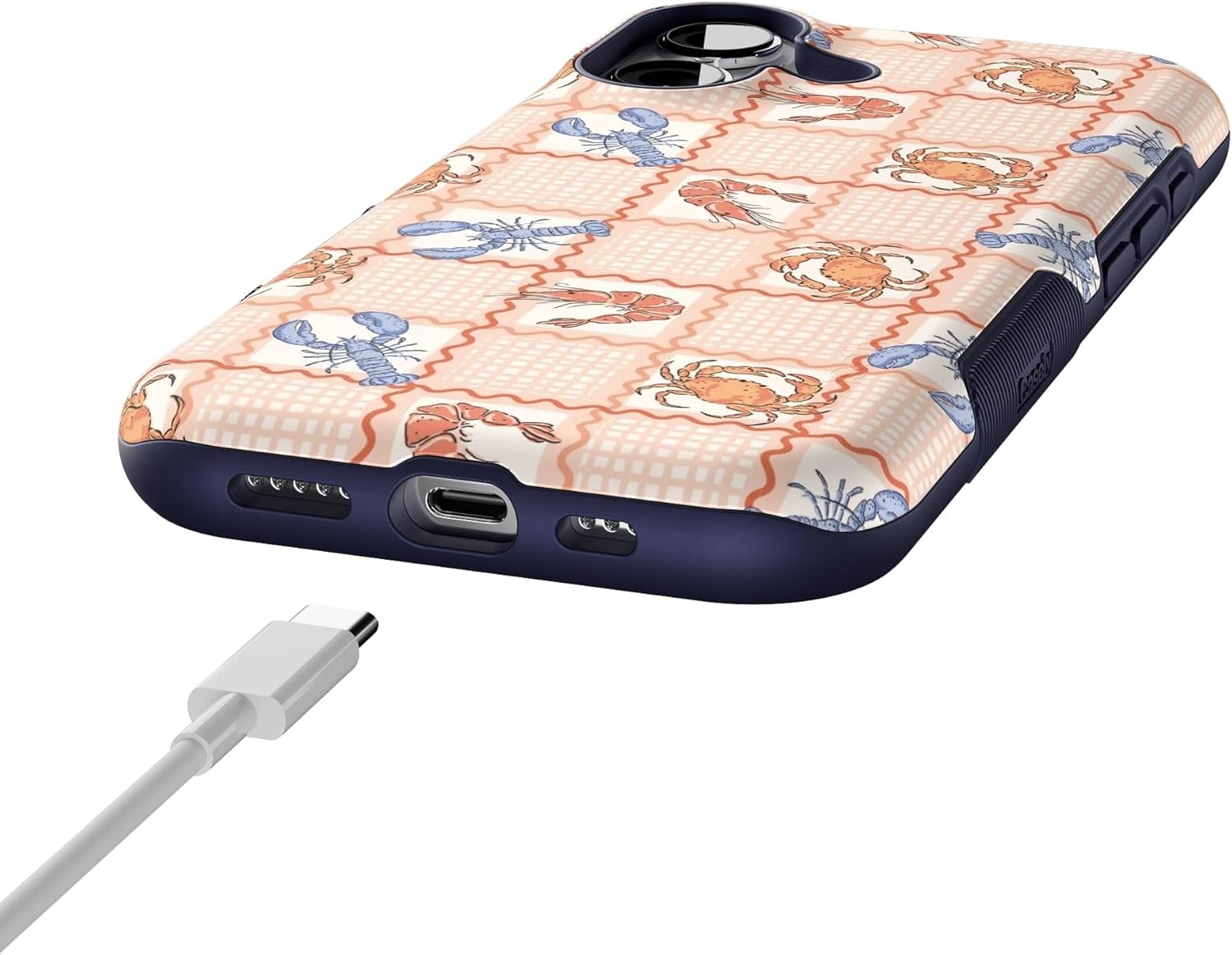 image:imageCasely iPhone 17 Case Starfish Wishes Coral Pink Shimmer Bold Protective Design MagSafe Compatible DesignOn the Cape Coastal Summer