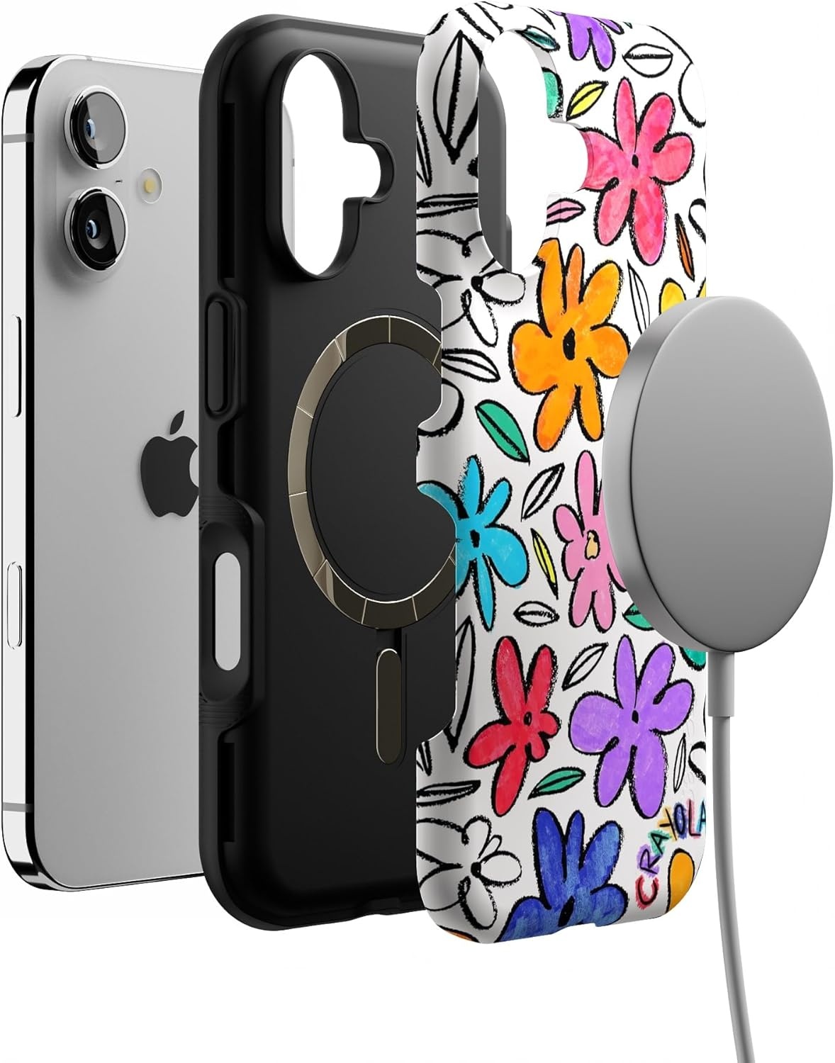 image:imageCasely iPhone 17 Case Starfish Wishes Coral Pink Shimmer Bold Protective Design MagSafe Compatible DesignOutside the Lines Crayola Marker
