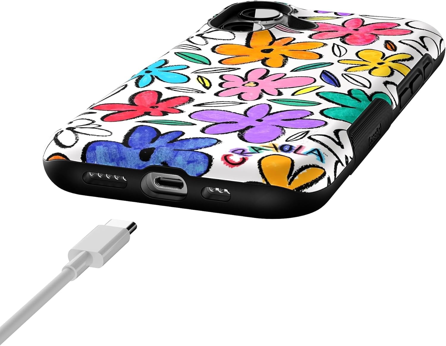 image:imageCasely iPhone 17 Case Starfish Wishes Coral Pink Shimmer Bold Protective Design MagSafe Compatible DesignOutside the Lines Crayola Marker
