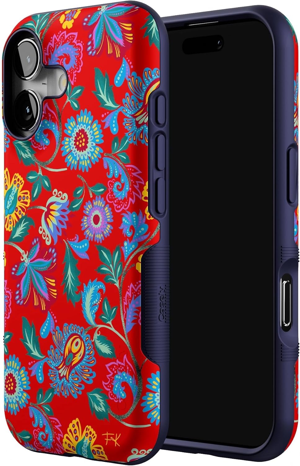 image:imageCasely iPhone 17 Case Starfish Wishes Coral Pink Shimmer Bold Protective Design MagSafe Compatible DesignPainted Flowers Frida Kahlo Floral