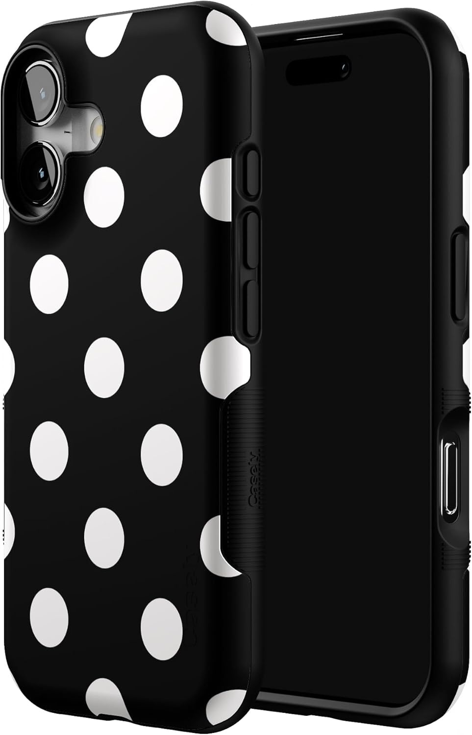 image:imageCasely iPhone 17 Case Starfish Wishes Coral Pink Shimmer Bold Protective Design MagSafe Compatible DesignPolka Dots High Contrast Design