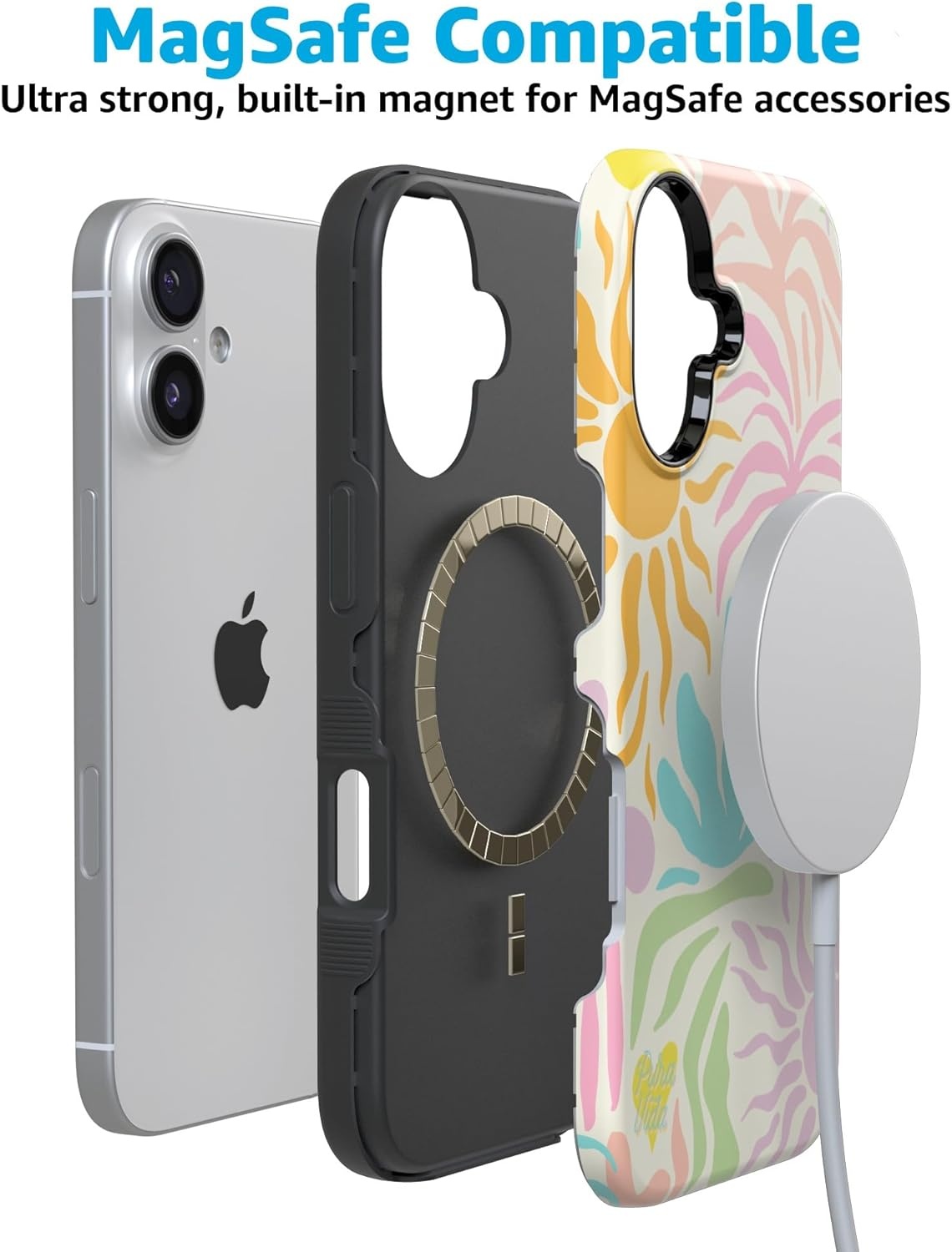 image:imageCasely iPhone 17 Case Starfish Wishes Coral Pink Shimmer Bold Protective Design MagSafe Compatible DesignPura Vida Oasis