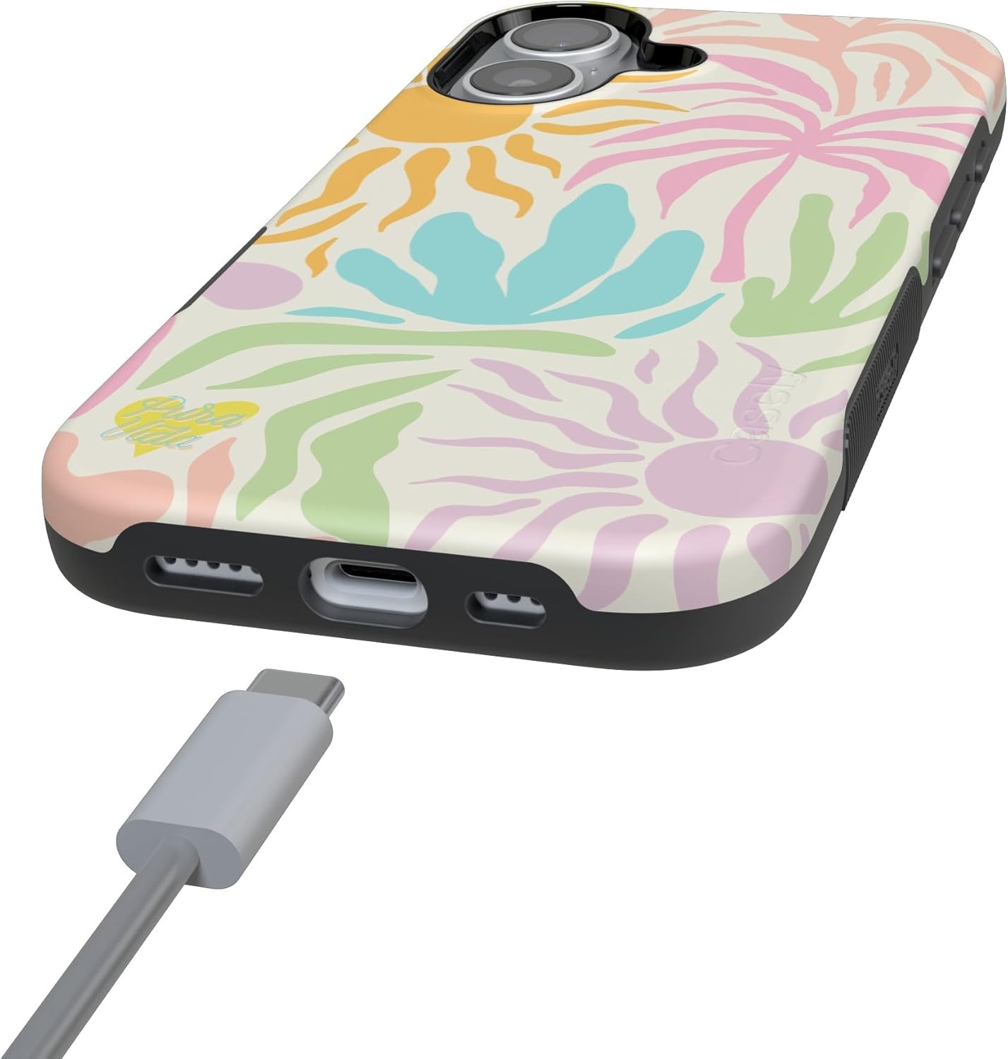 image:imageCasely iPhone 17 Case Starfish Wishes Coral Pink Shimmer Bold Protective Design MagSafe Compatible DesignPura Vida Oasis