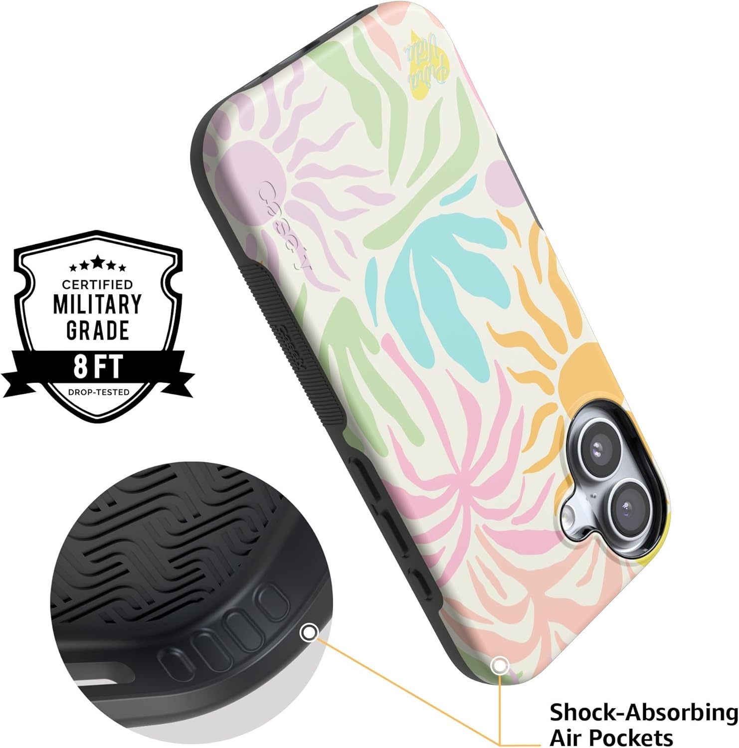image:imageCasely iPhone 17 Case Starfish Wishes Coral Pink Shimmer Bold Protective Design MagSafe Compatible DesignPura Vida Oasis