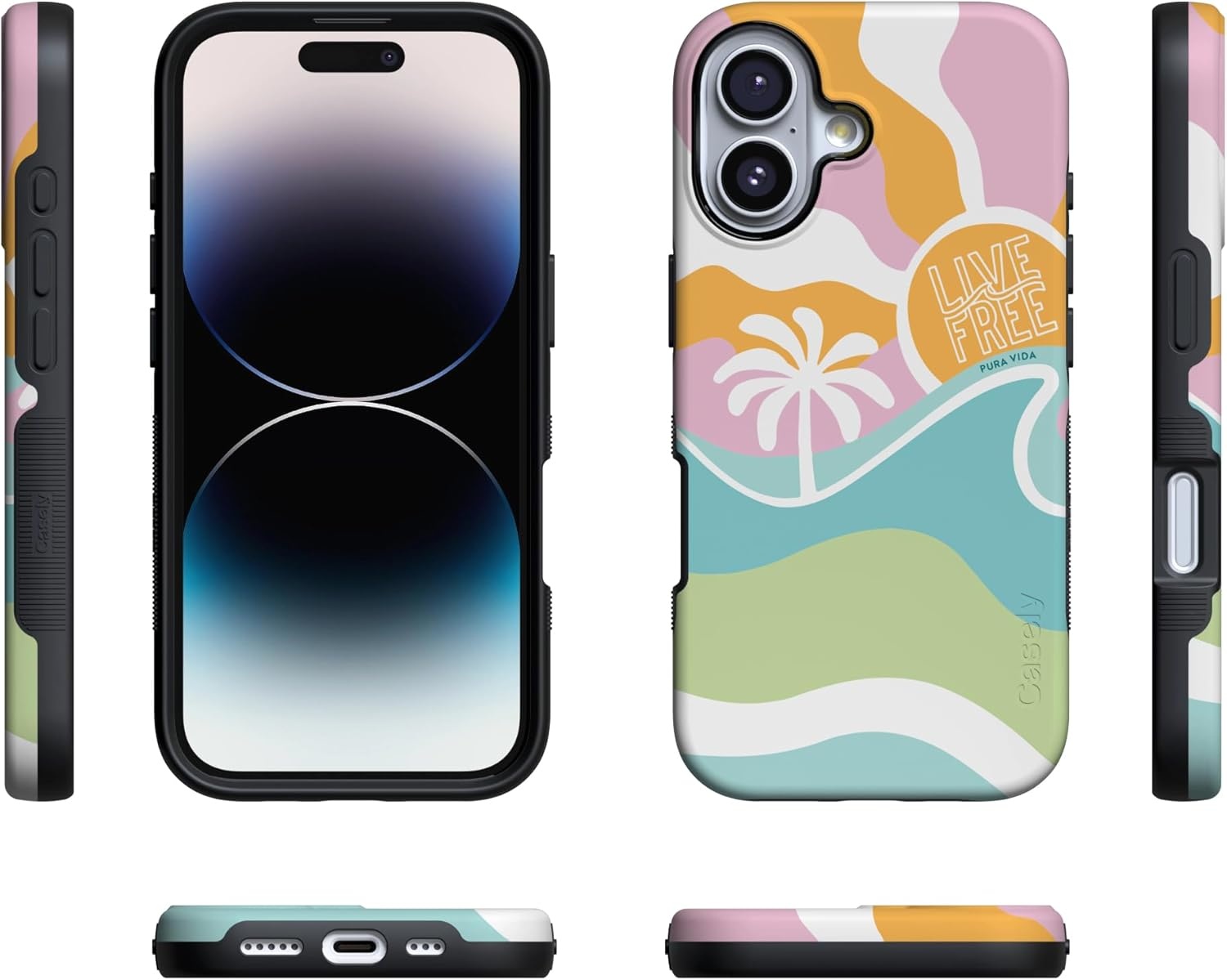 image:imageCasely iPhone 17 Case Starfish Wishes Coral Pink Shimmer Bold Protective Design MagSafe Compatible DesignPura Vida Tropical Dreams
