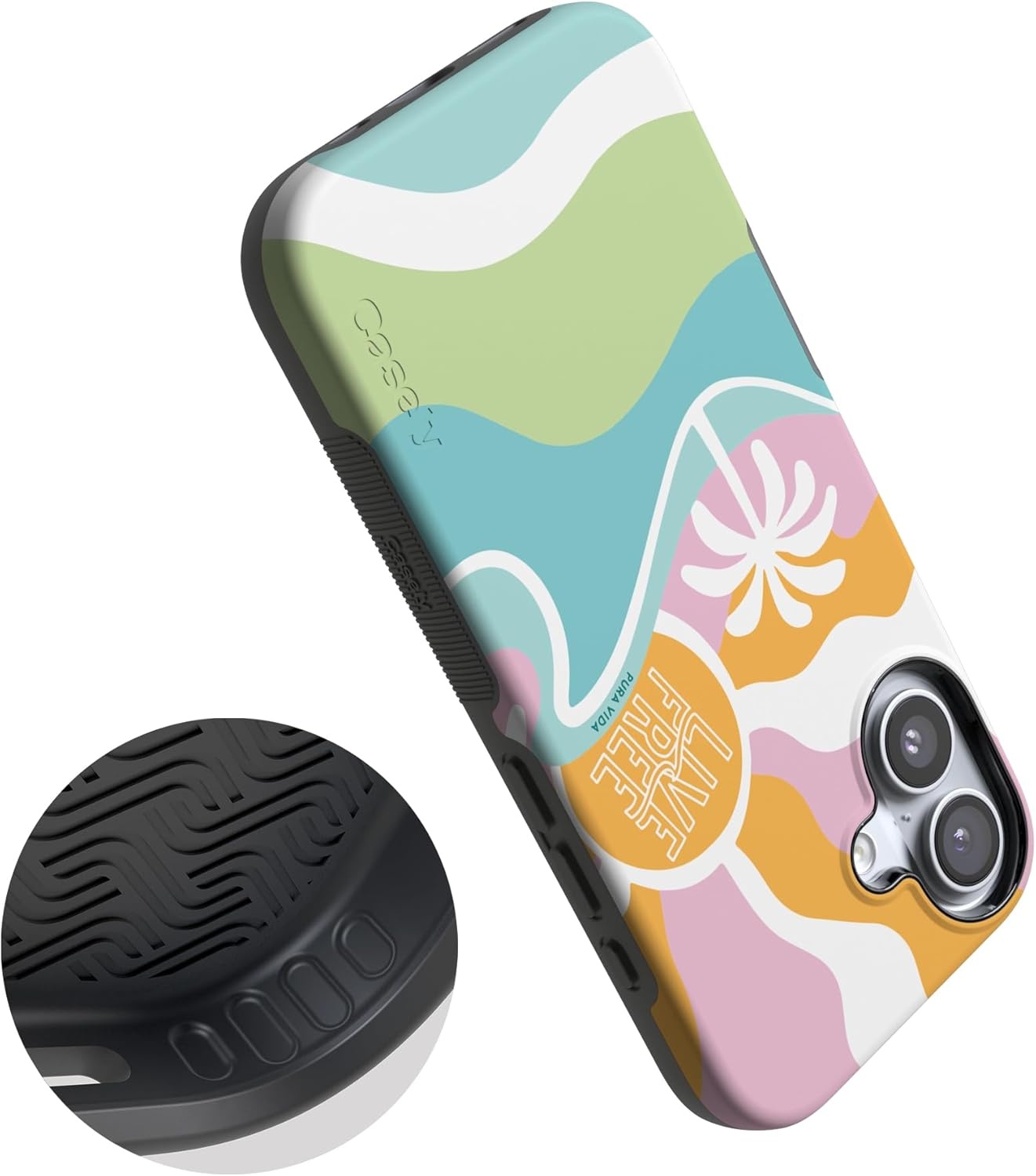 image:imageCasely iPhone 17 Case Starfish Wishes Coral Pink Shimmer Bold Protective Design MagSafe Compatible DesignPura Vida Tropical Dreams