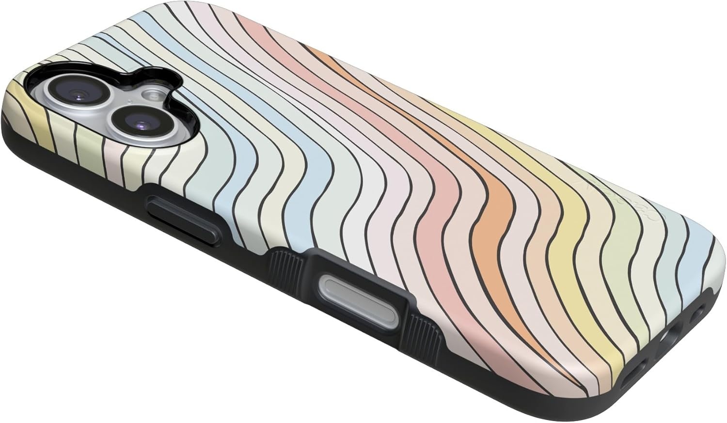 image:imageCasely iPhone 17 Case Starfish Wishes Coral Pink Shimmer Bold Protective Design MagSafe Compatible DesignRide The Wave Pastel Rainbow Lined
