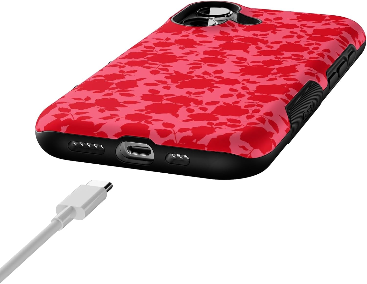 image:imageCasely iPhone 17 Case Starfish Wishes Coral Pink Shimmer Bold Protective Design MagSafe Compatible DesignRose Garden Red Aesthetic