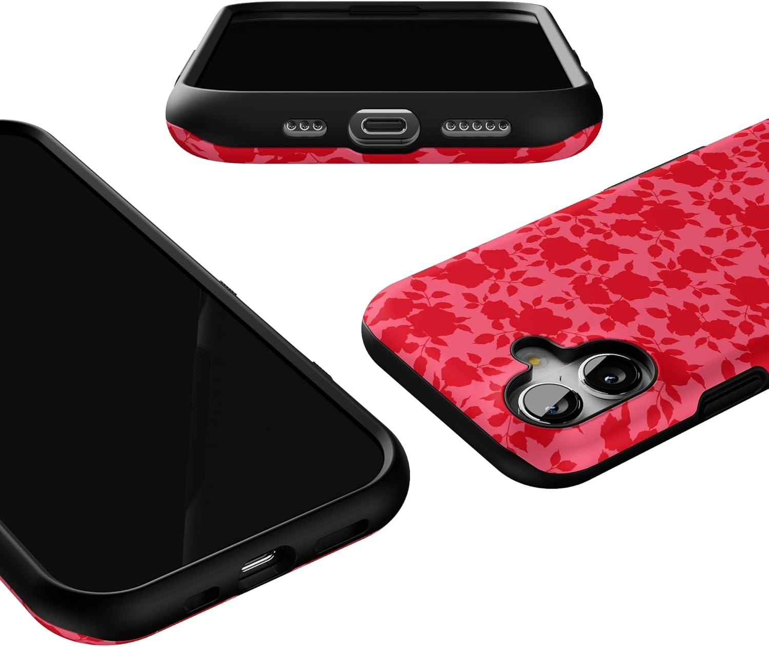 image:imageCasely iPhone 17 Case Starfish Wishes Coral Pink Shimmer Bold Protective Design MagSafe Compatible DesignRose Garden Red Aesthetic
