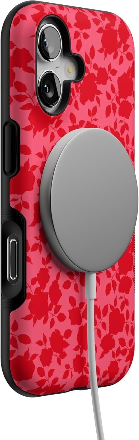 image:imageCasely iPhone 17 Case Starfish Wishes Coral Pink Shimmer Bold Protective Design MagSafe Compatible DesignRose Garden Red Aesthetic