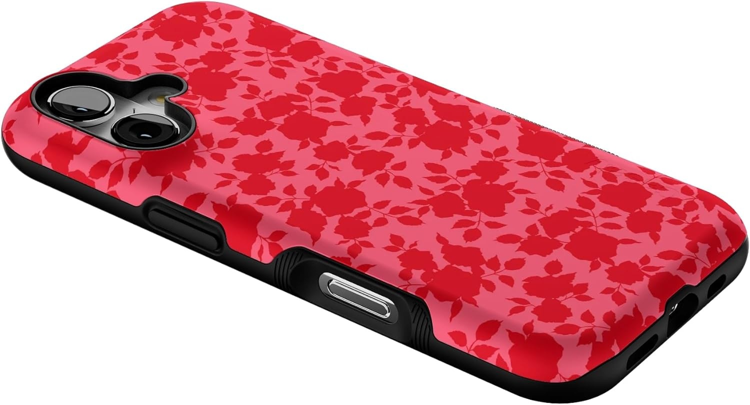 image:imageCasely iPhone 17 Case Starfish Wishes Coral Pink Shimmer Bold Protective Design MagSafe Compatible DesignRose Garden Red Aesthetic