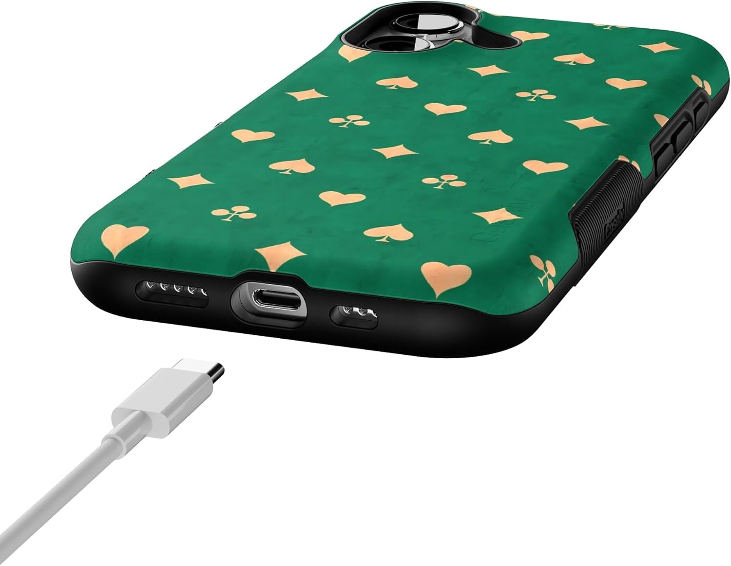 image:imageCasely iPhone 17 Case Starfish Wishes Coral Pink Shimmer Bold Protective Design MagSafe Compatible DesignRoyal Flush French Deck