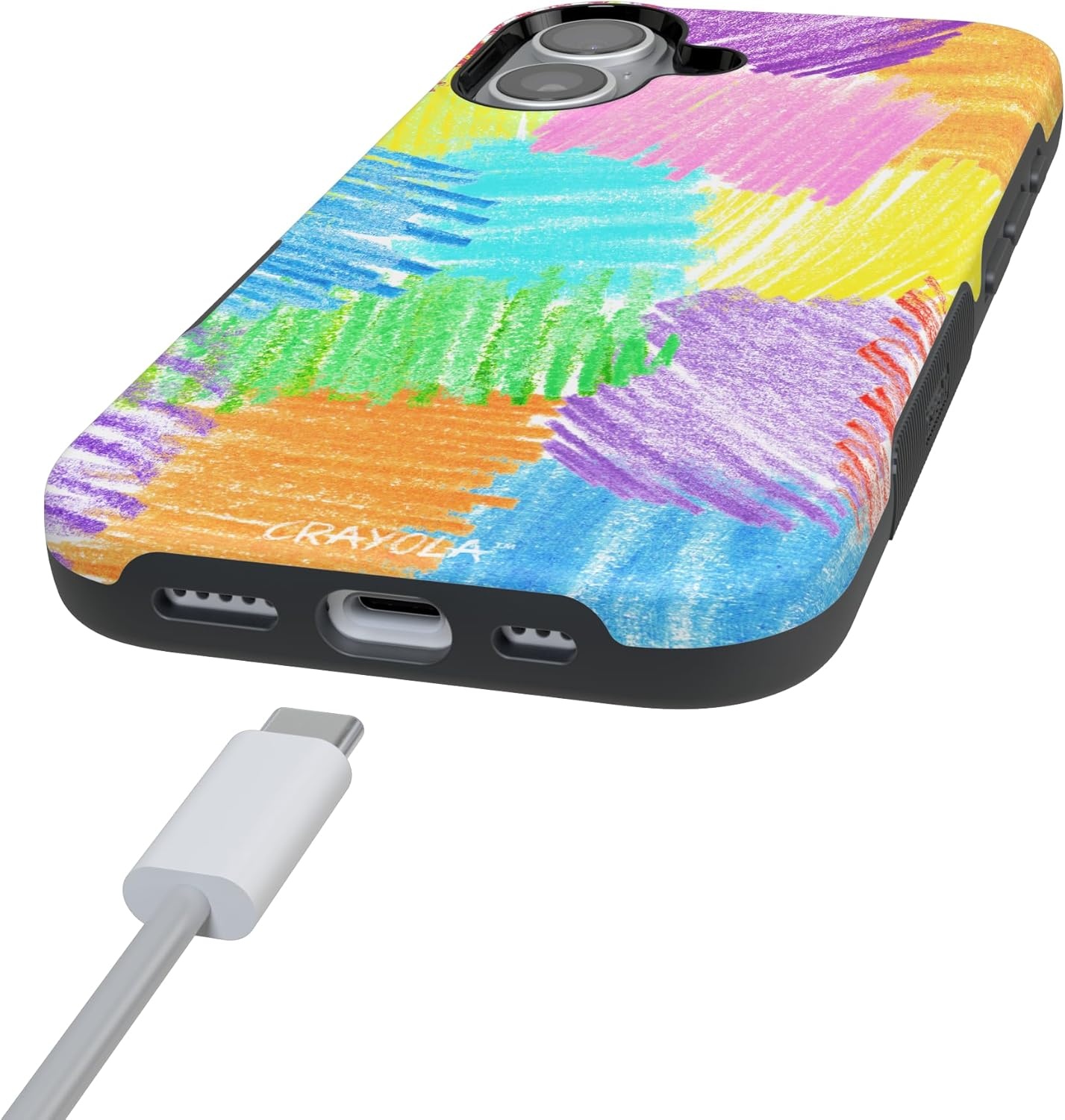 image:imageCasely iPhone 17 Case Starfish Wishes Coral Pink Shimmer Bold Protective Design MagSafe Compatible DesignScribble Me That Crayola Rainbow Pencil