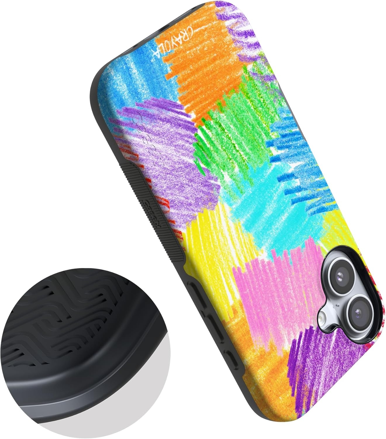 image:imageCasely iPhone 17 Case Starfish Wishes Coral Pink Shimmer Bold Protective Design MagSafe Compatible DesignScribble Me That Crayola Rainbow Pencil