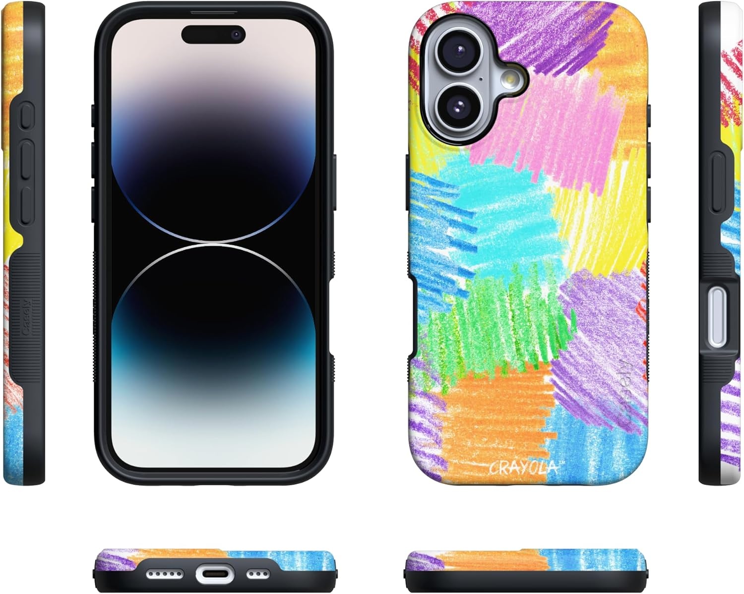 image:imageCasely iPhone 17 Case Starfish Wishes Coral Pink Shimmer Bold Protective Design MagSafe Compatible DesignScribble Me That Crayola Rainbow Pencil