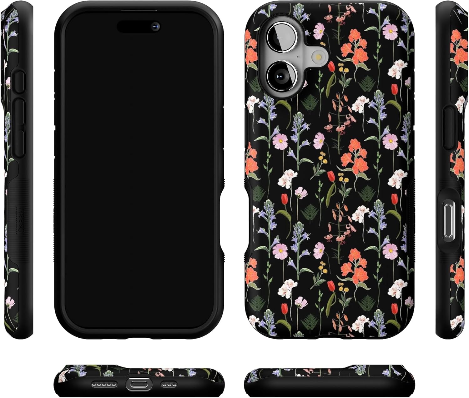image:imageCasely iPhone 17 Case Starfish Wishes Coral Pink Shimmer Bold Protective Design MagSafe Compatible DesignSecret Garden Mixed Floral