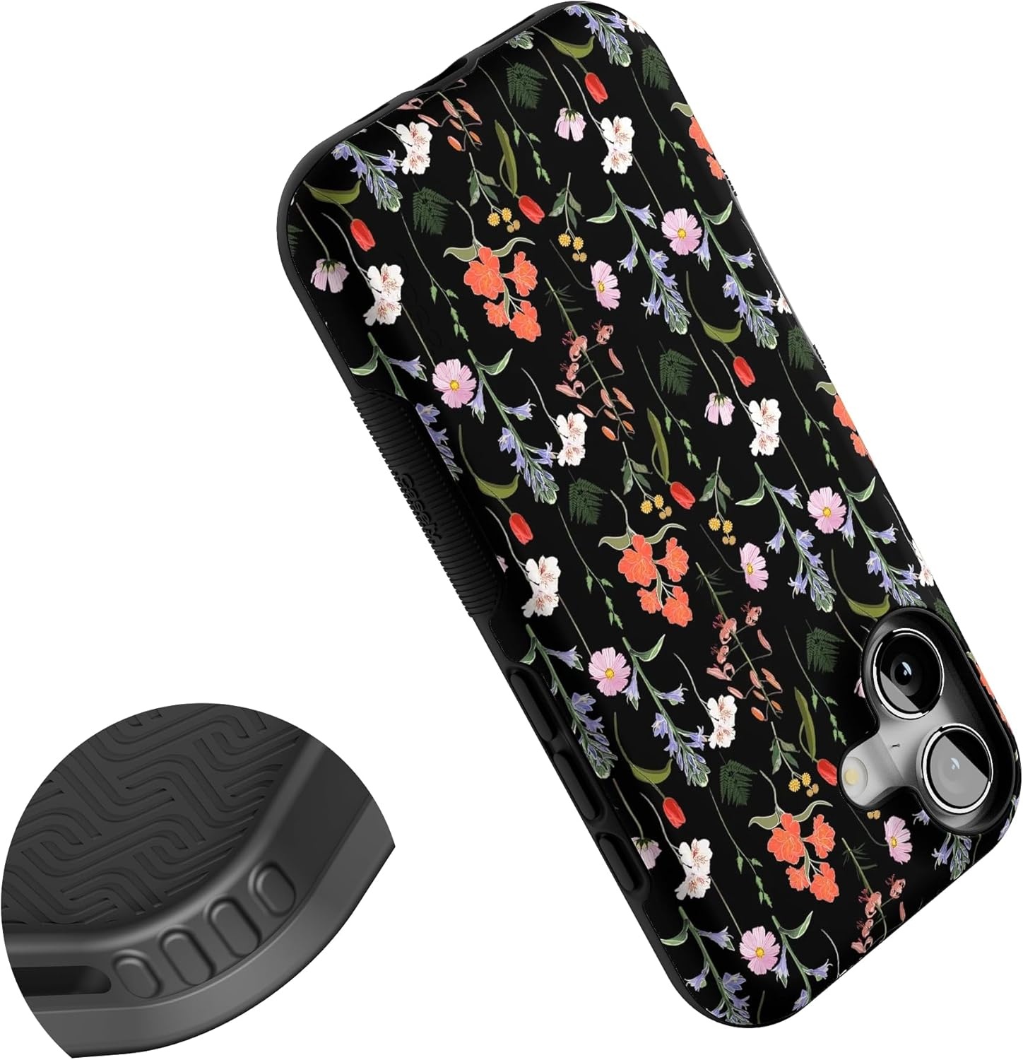 image:imageCasely iPhone 17 Case Starfish Wishes Coral Pink Shimmer Bold Protective Design MagSafe Compatible DesignSecret Garden Mixed Floral