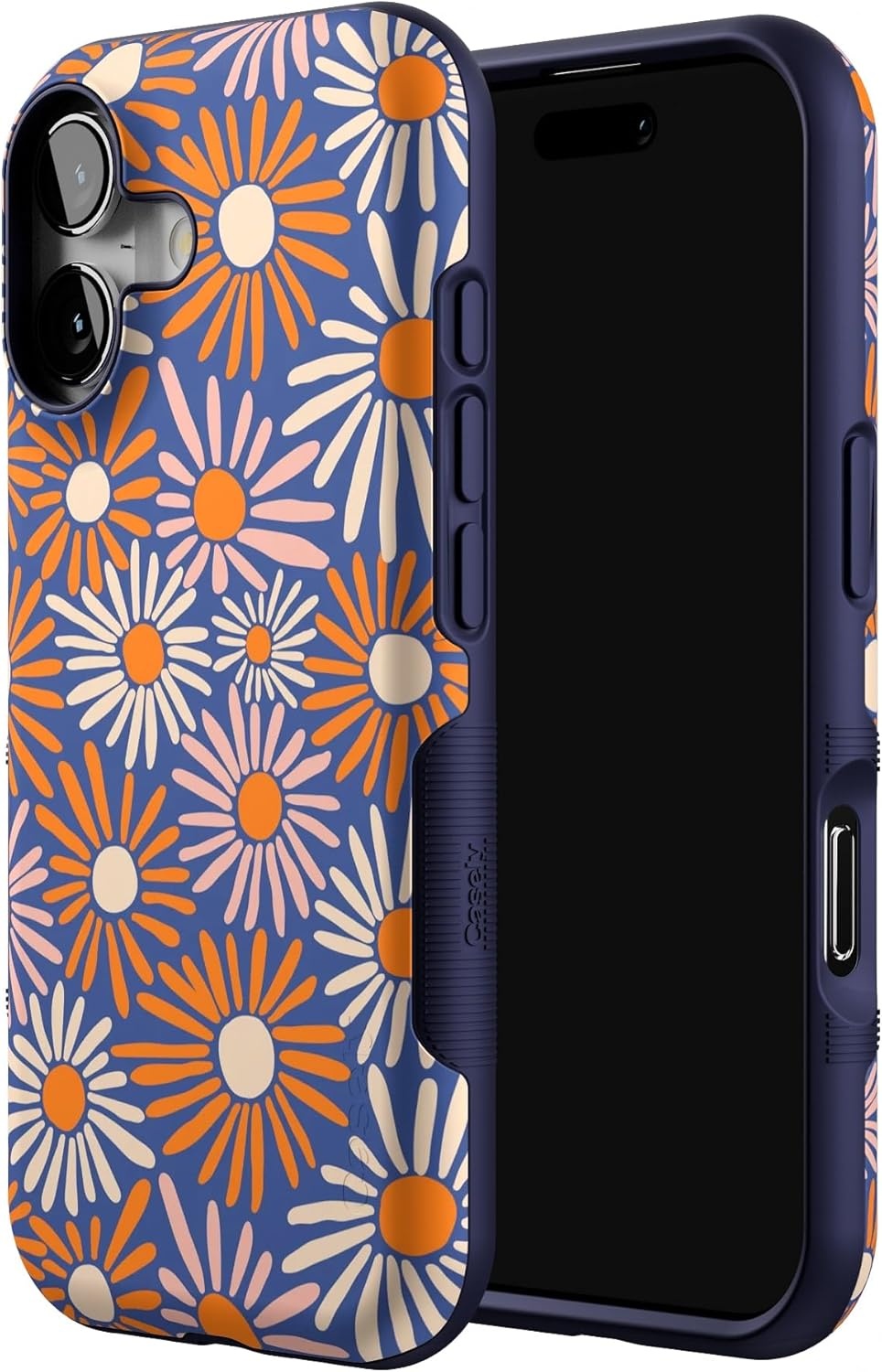 image:imageCasely iPhone 17 Case Starfish Wishes Coral Pink Shimmer Bold Protective Design MagSafe Compatible DesignSpring Forward Daisy Floral