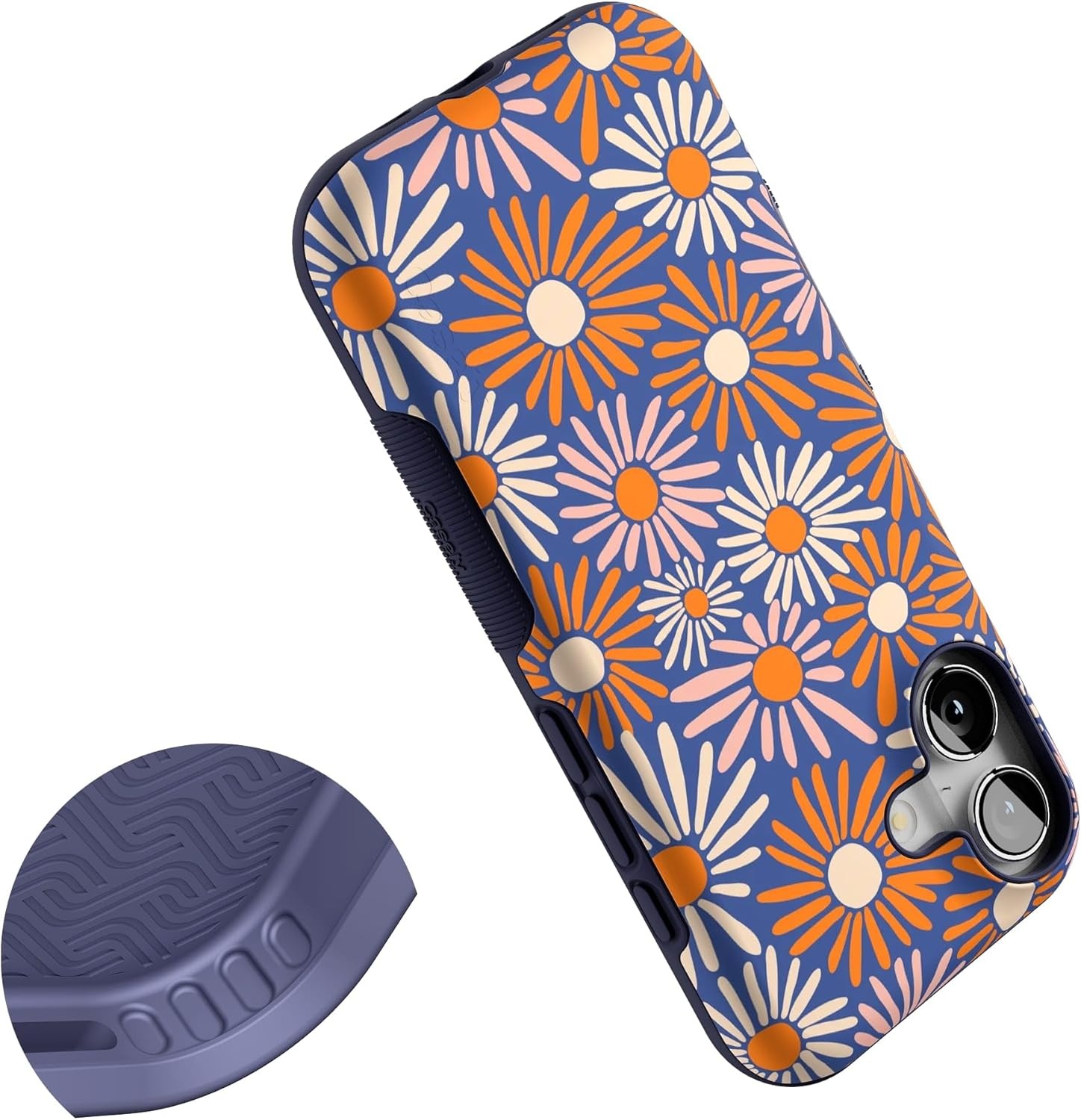 image:imageCasely iPhone 17 Case Starfish Wishes Coral Pink Shimmer Bold Protective Design MagSafe Compatible DesignSpring Forward Daisy Floral