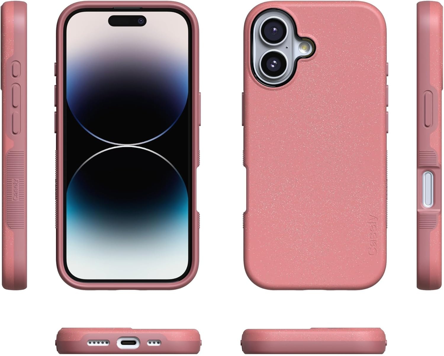 image:imageCasely iPhone 17 Case Starfish Wishes Coral Pink Shimmer Bold Protective Design MagSafe Compatible DesignStarfish Wishes Coral Pink Shimmer