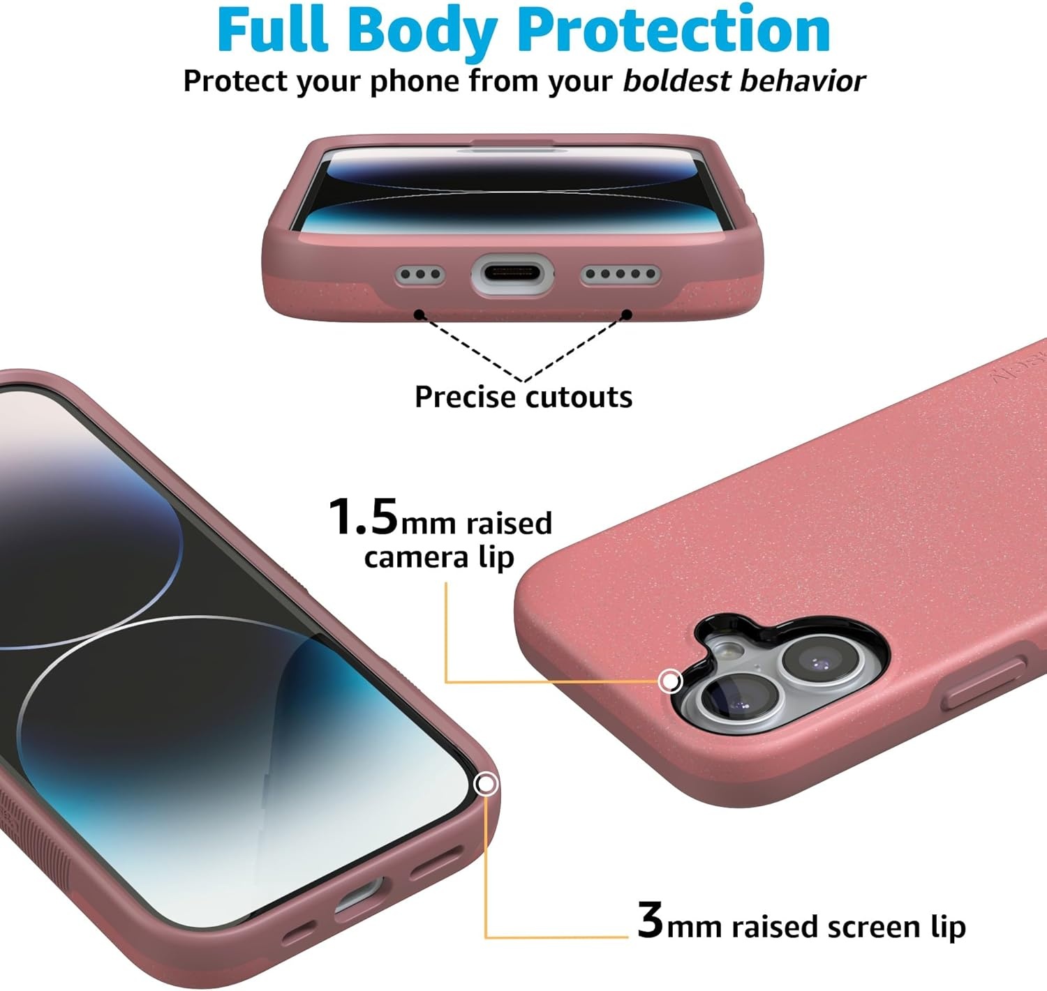 image:imageCasely iPhone 17 Case Starfish Wishes Coral Pink Shimmer Bold Protective Design MagSafe Compatible DesignStarfish Wishes Coral Pink Shimmer