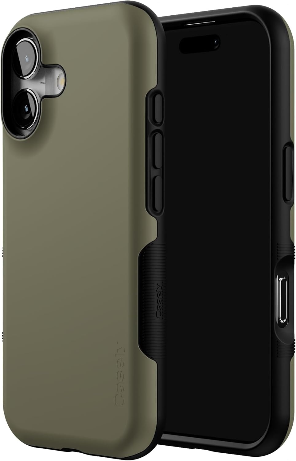 image:imageCasely iPhone 17 Case Starfish Wishes Coral Pink Shimmer Bold Protective Design MagSafe Compatible DesignThe Boyfriend Collection Army Green