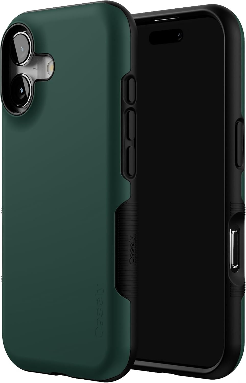 image:imageCasely iPhone 17 Case Starfish Wishes Coral Pink Shimmer Bold Protective Design MagSafe Compatible DesignThe Boyfriend Collection Forest Green