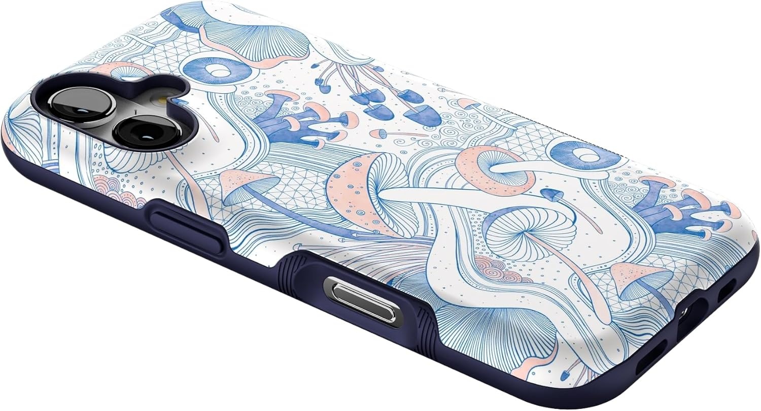 image:imageCasely iPhone 17 Case Starfish Wishes Coral Pink Shimmer Bold Protective Design MagSafe Compatible DesignThe Fun Guy Enchanted Forest Mushroom Floral