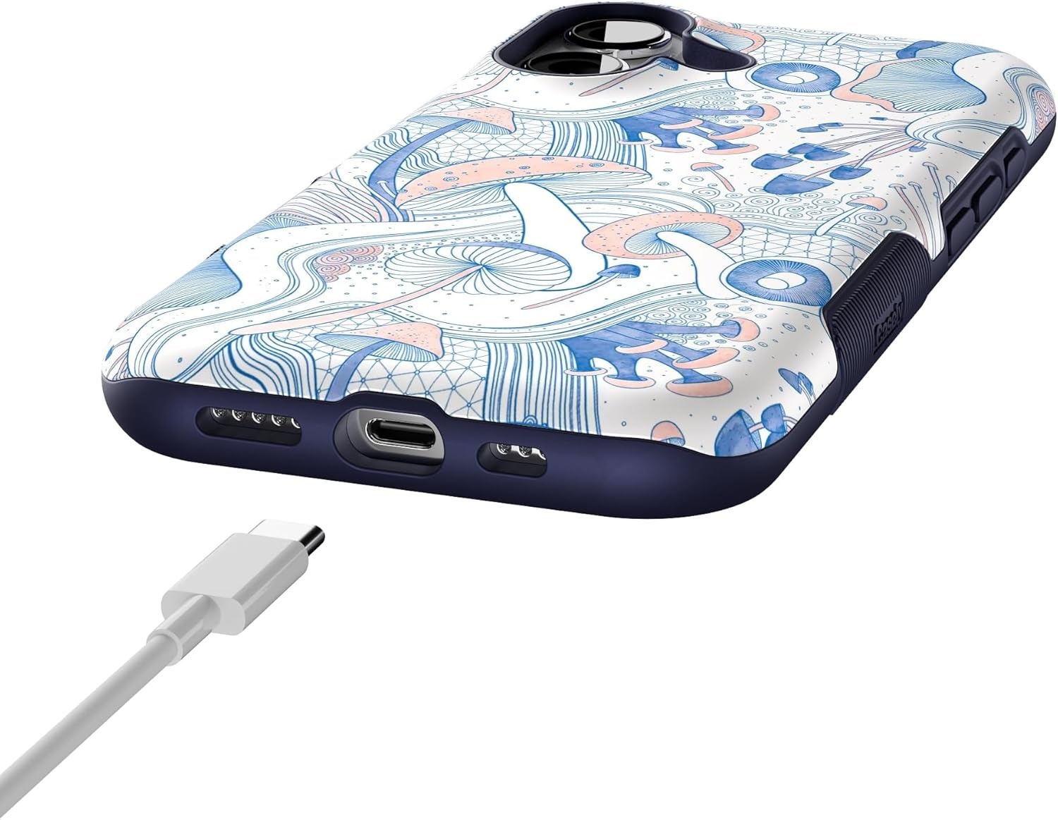 image:imageCasely iPhone 17 Case Starfish Wishes Coral Pink Shimmer Bold Protective Design MagSafe Compatible DesignThe Fun Guy Enchanted Forest Mushroom Floral