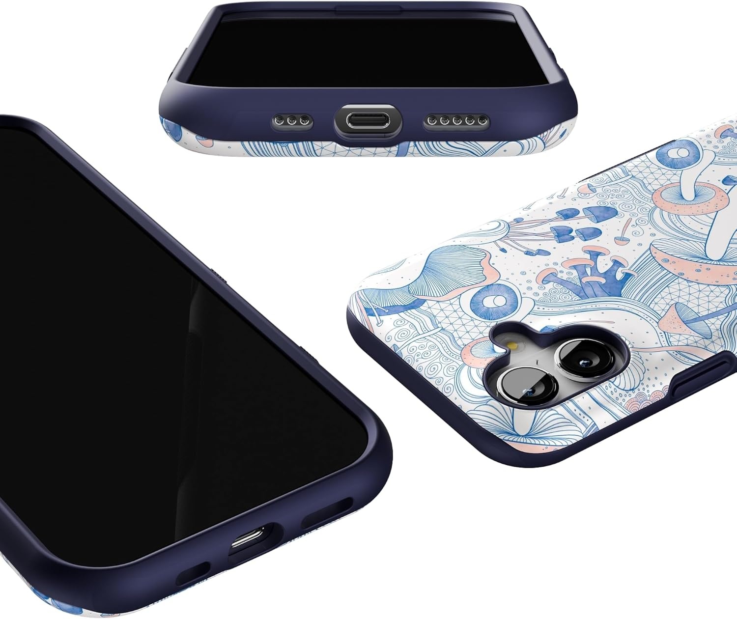image:imageCasely iPhone 17 Case Starfish Wishes Coral Pink Shimmer Bold Protective Design MagSafe Compatible DesignThe Fun Guy Enchanted Forest Mushroom Floral