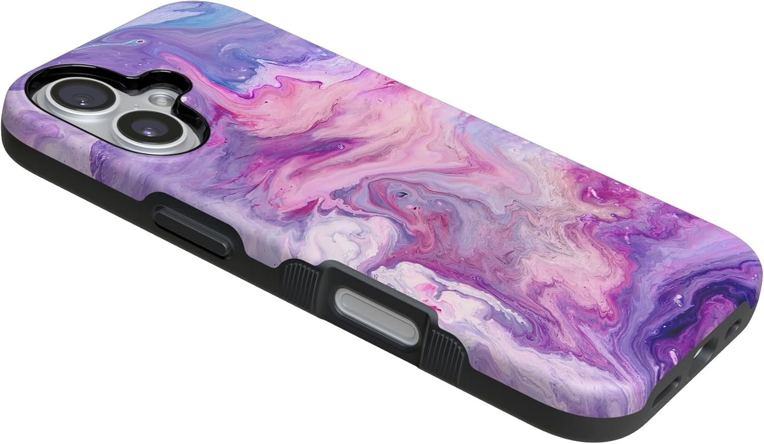 image:imageCasely iPhone 17 Case Starfish Wishes Coral Pink Shimmer Bold Protective Design MagSafe Compatible DesignTie Dying Over You Purple Marble