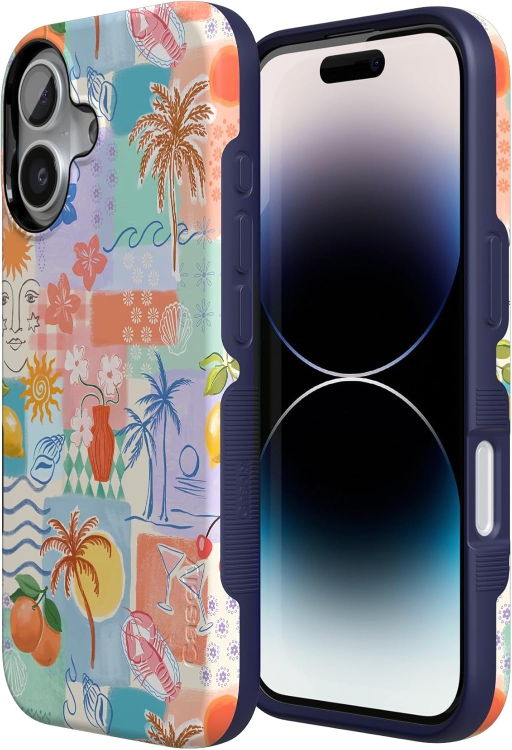 image:imageCasely iPhone 17 Case Starfish Wishes Coral Pink Shimmer Bold Protective Design MagSafe Compatible DesignTropical Heat Beachy Collage