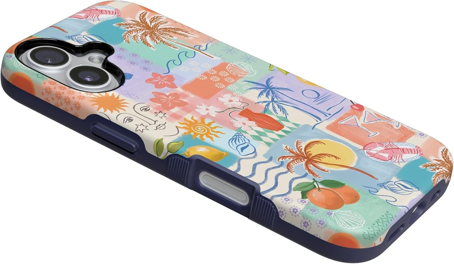 image:imageCasely iPhone 17 Case Starfish Wishes Coral Pink Shimmer Bold Protective Design MagSafe Compatible DesignTropical Heat Beachy Collage