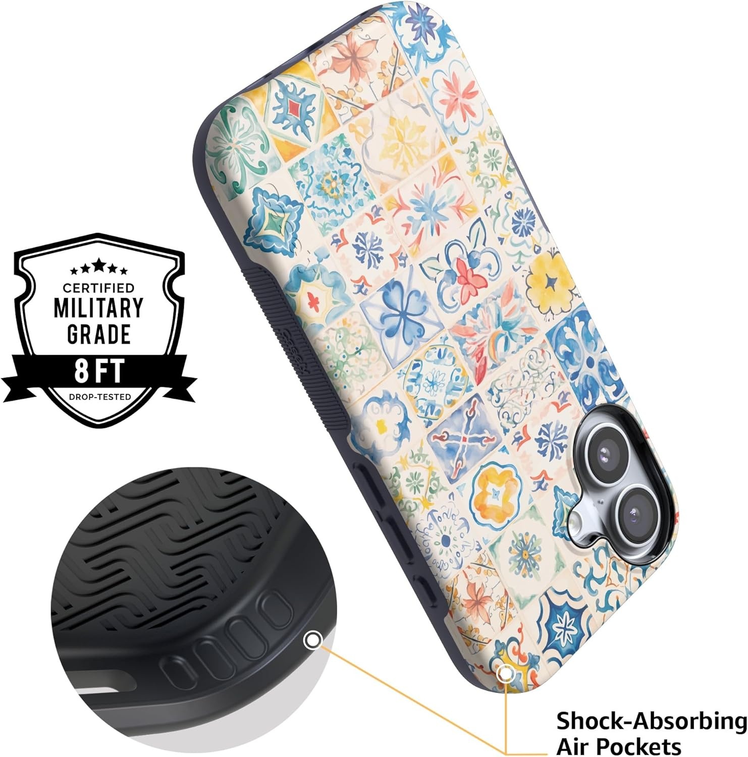 image:imageCasely iPhone 17 Case Starfish Wishes Coral Pink Shimmer Bold Protective Design MagSafe Compatible DesignTuscan Tiles Dolce Vita