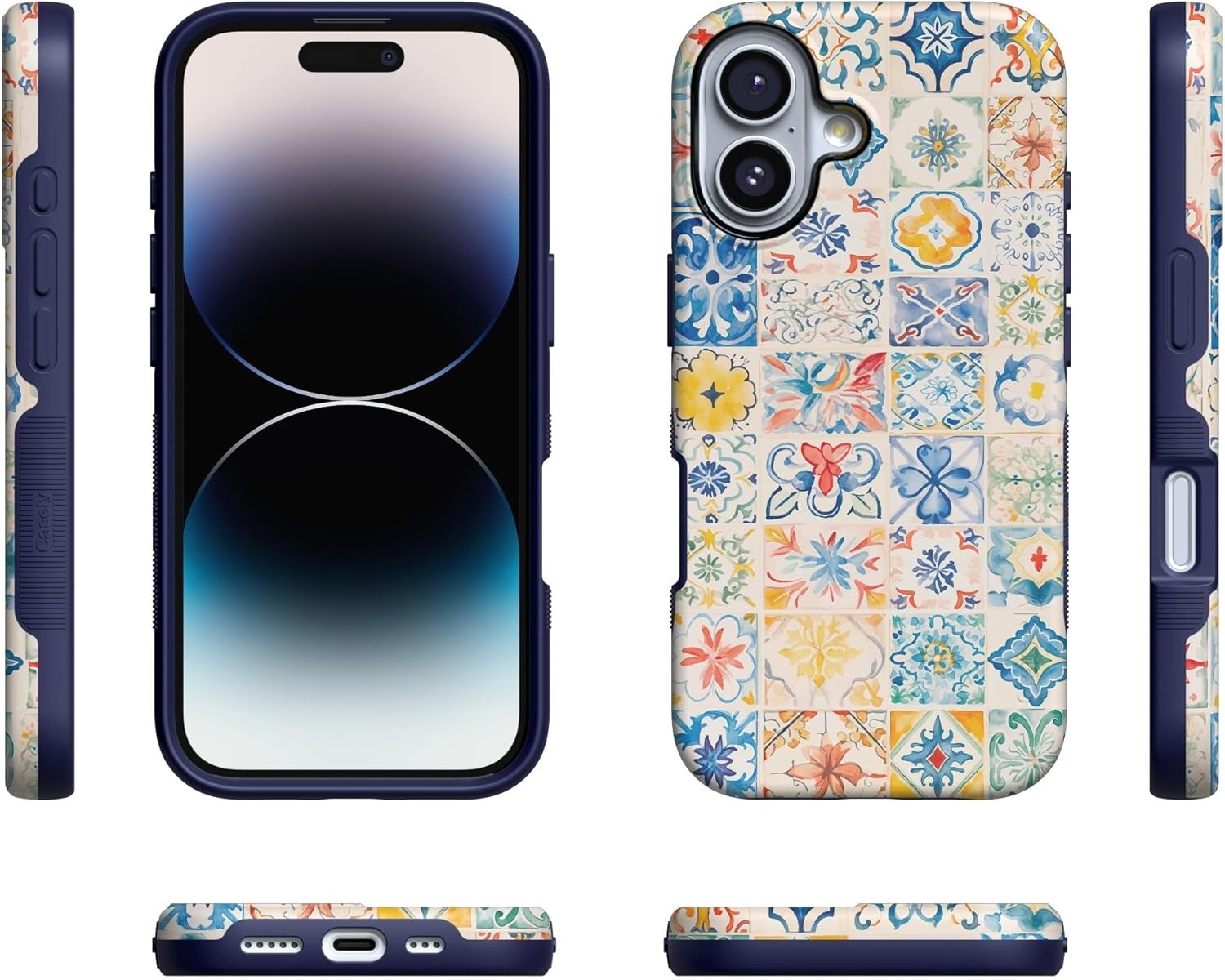 image:imageCasely iPhone 17 Case Starfish Wishes Coral Pink Shimmer Bold Protective Design MagSafe Compatible DesignTuscan Tiles Dolce Vita