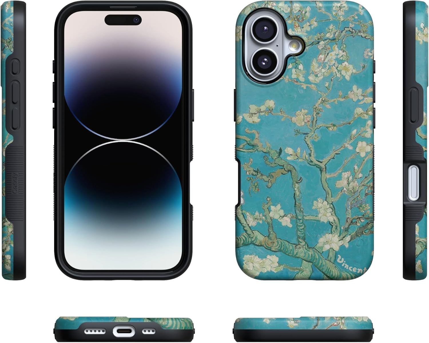 image:imageCasely iPhone 17 Case Starfish Wishes Coral Pink Shimmer Bold Protective Design MagSafe Compatible DesignVan Gogh Almond Blossom Floral