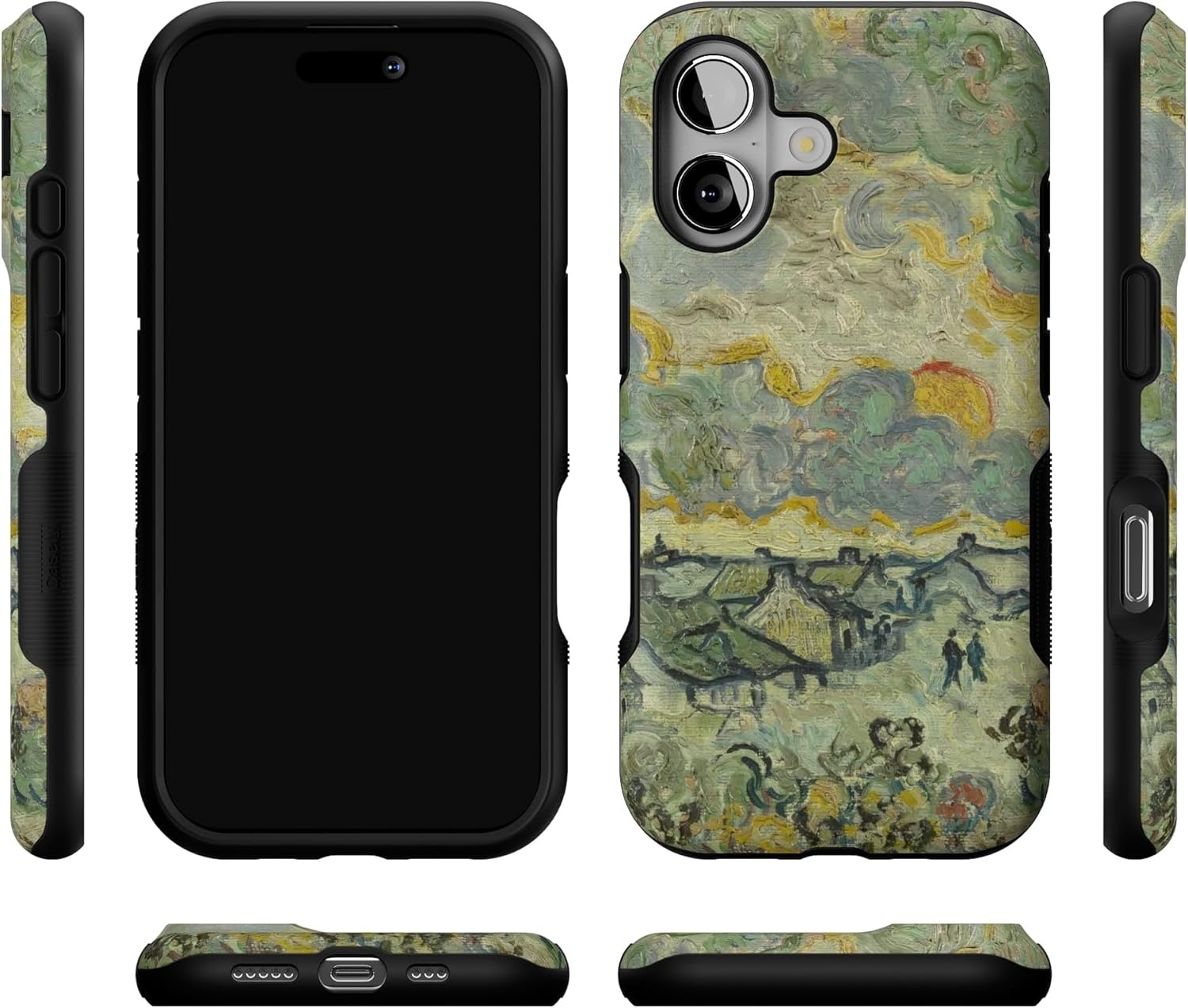 image:imageCasely iPhone 17 Case Starfish Wishes Coral Pink Shimmer Bold Protective Design MagSafe Compatible DesignVan Gogh Reminiscence of Vincent