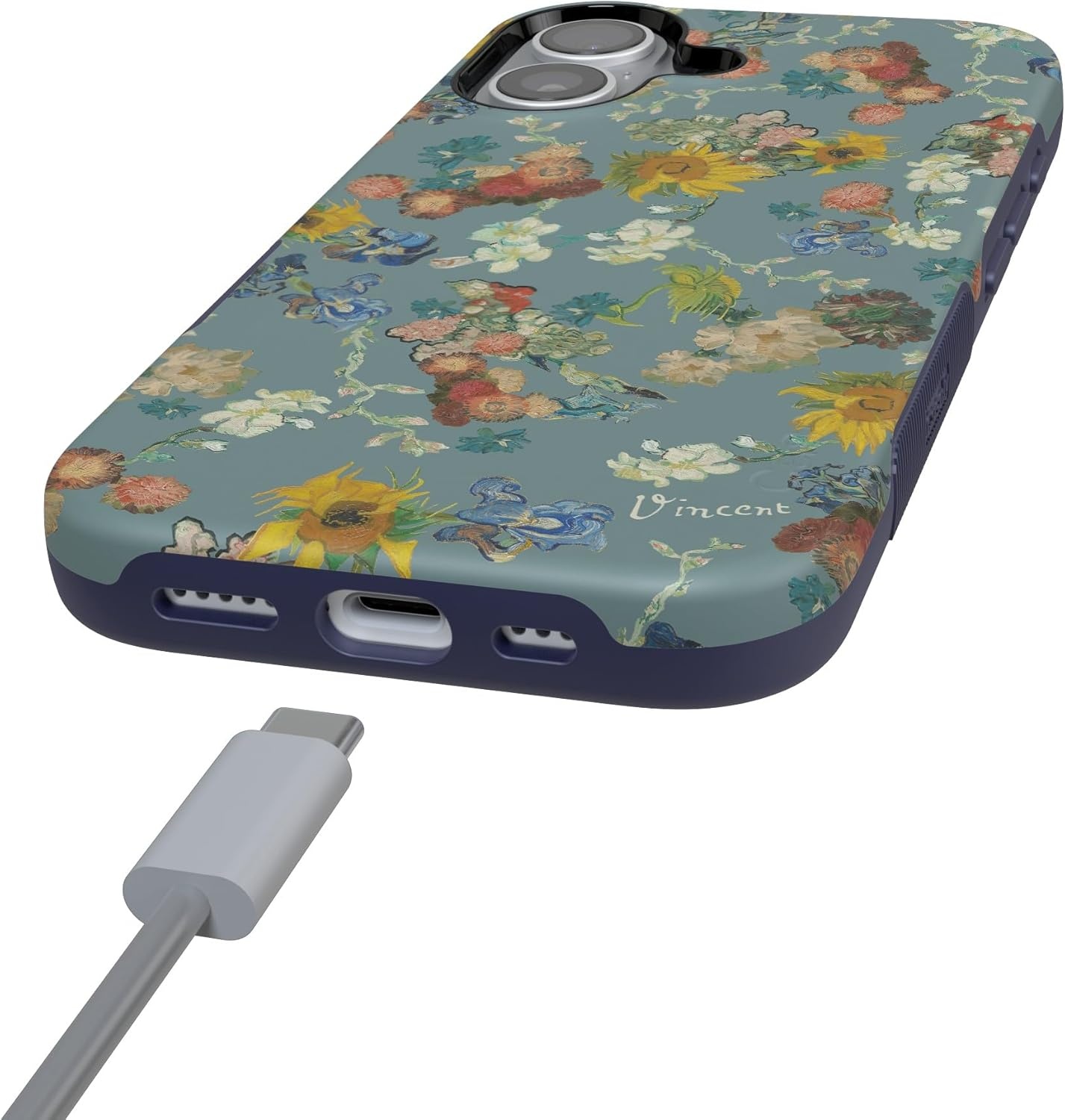 image:imageCasely iPhone 17 Case Starfish Wishes Coral Pink Shimmer Bold Protective Design MagSafe Compatible DesignVan Gogh Vincents Flowers