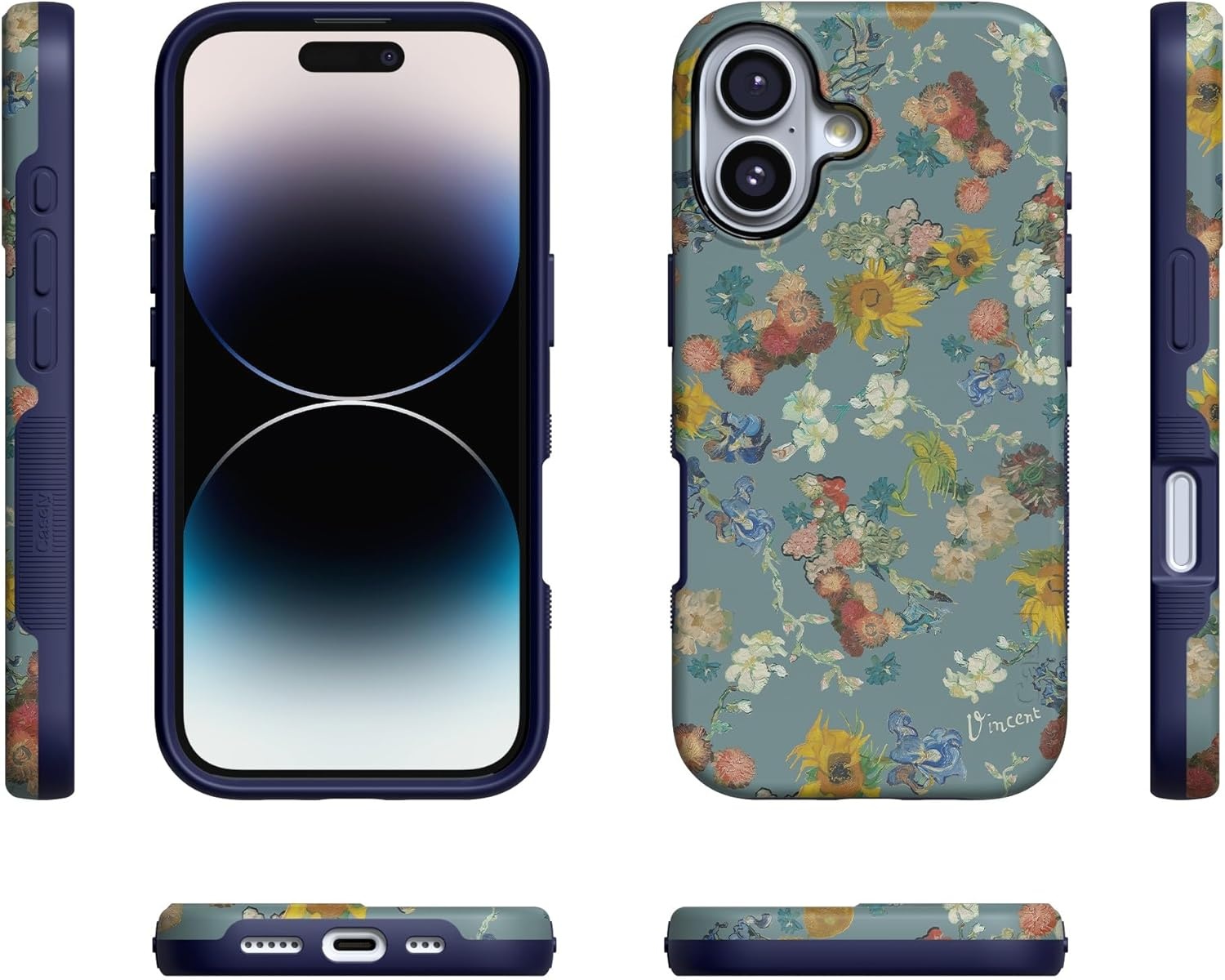 image:imageCasely iPhone 17 Case Starfish Wishes Coral Pink Shimmer Bold Protective Design MagSafe Compatible DesignVan Gogh Vincents Flowers