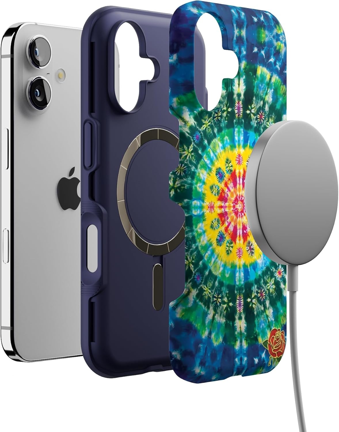 image:imageCasely iPhone 17 Case Starfish Wishes Coral Pink Shimmer Bold Protective Design MagSafe Compatible DesignVeneta Tapestry Grateful Dead Tie Dye